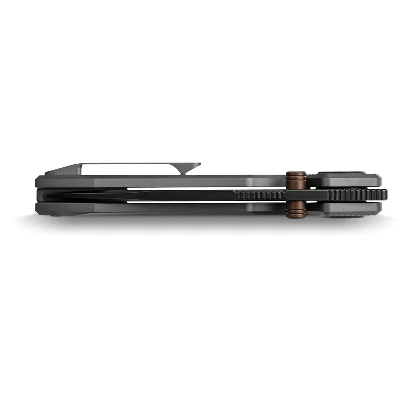 Vosteed Raccoon V Vanchor Lock A4004 - 3.22" M390 Black Stonewash Blade, Titanium Handle