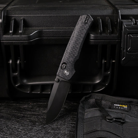 Remette RT-Aurora - 2.75" 14C28N Black Blade, Black Raindrop G10 Handle. AURA-G2