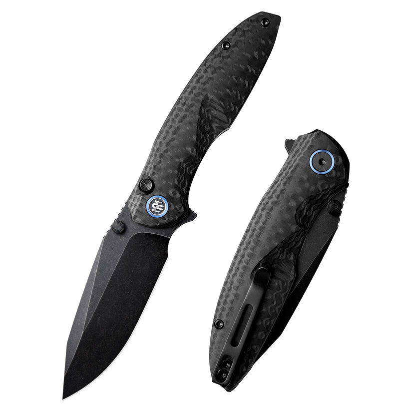 Remette RT-Cool Whale - 3.15" 14C28N Black Stonewashed Blade, Black G10 Handle, Button Liner Lock