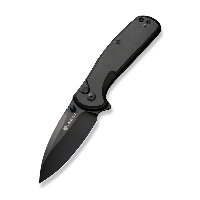 Sencut ArcBlast S22043B-1 - 2.98" 9Cr18MoV Black Blade, Back Aluminium Handle