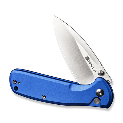 Sencut ArcBlast S22043B-3 - 2.98" 9Cr18MoV Satin Blade, Blue Aluminium Handle