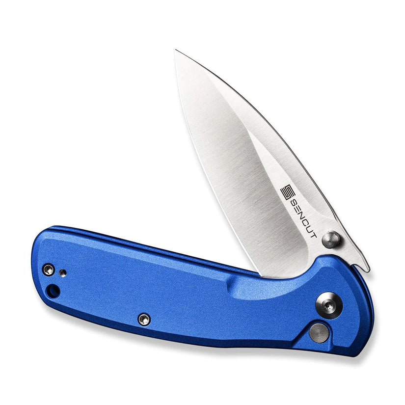 Sencut ArcBlast S22043B-3 - 2.98" 9Cr18MoV Satin Blade, Blue Aluminium Handle