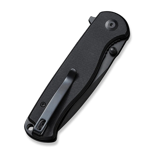 Sencut Errant S23054B-1 - 3.45" 9Cr18MoV Black Blade, Black G10 Handle