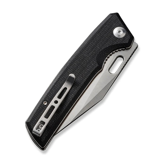Sencut GlideStrike S23018-4 - 3.74" Satin 9Cr18MoV Blade, Black Canvas Micarta