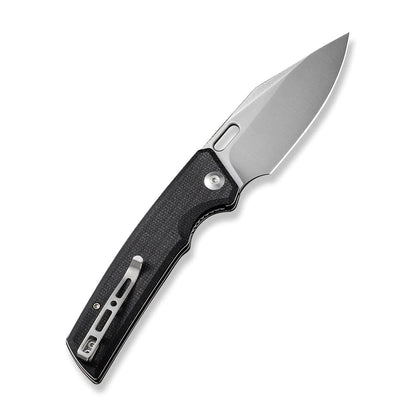 Sencut GlideStrike S23018-4 - 3.74" Satin 9Cr18MoV Blade, Black Canvas Micarta