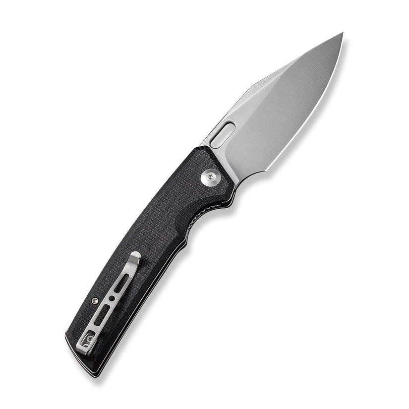 Sencut GlideStrike S23018-4 - 3.74" Satin 9Cr18MoV Blade, Black Canvas Micarta