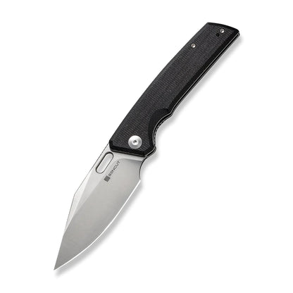 Sencut GlideStrike S23018-4 - 3.74" Satin 9Cr18MoV Blade, Black Canvas Micarta