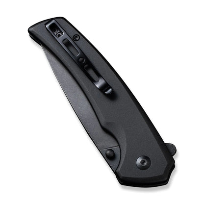 Sencut Serene Black S21022B-1 - 3.48" Black Stonewashed D2, Black Aluminium