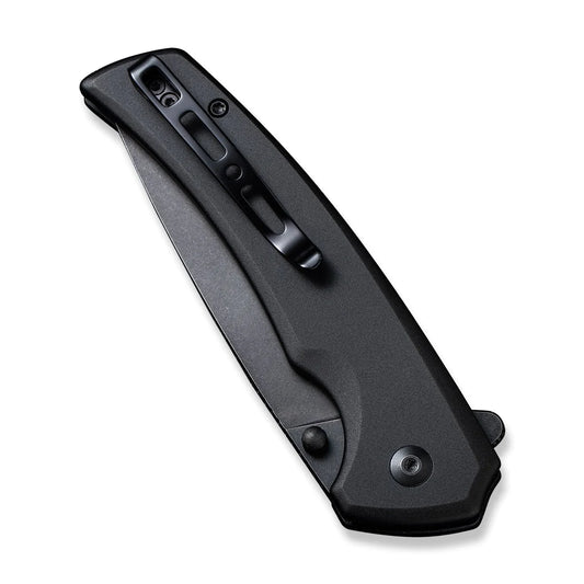Sencut Serene Black S21022B-1 - 3.48" Black Stonewashed D2, Black Aluminium