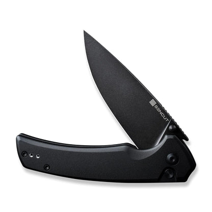 Sencut Serene Black S21022B-1 - 3.48" Black Stonewashed D2, Black Aluminium