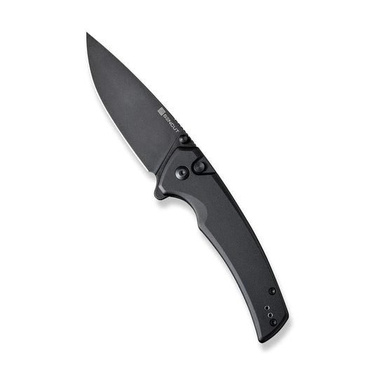 Sencut Serene Black S21022B-1 - 3.48" Black Stonewashed D2, Black Aluminium