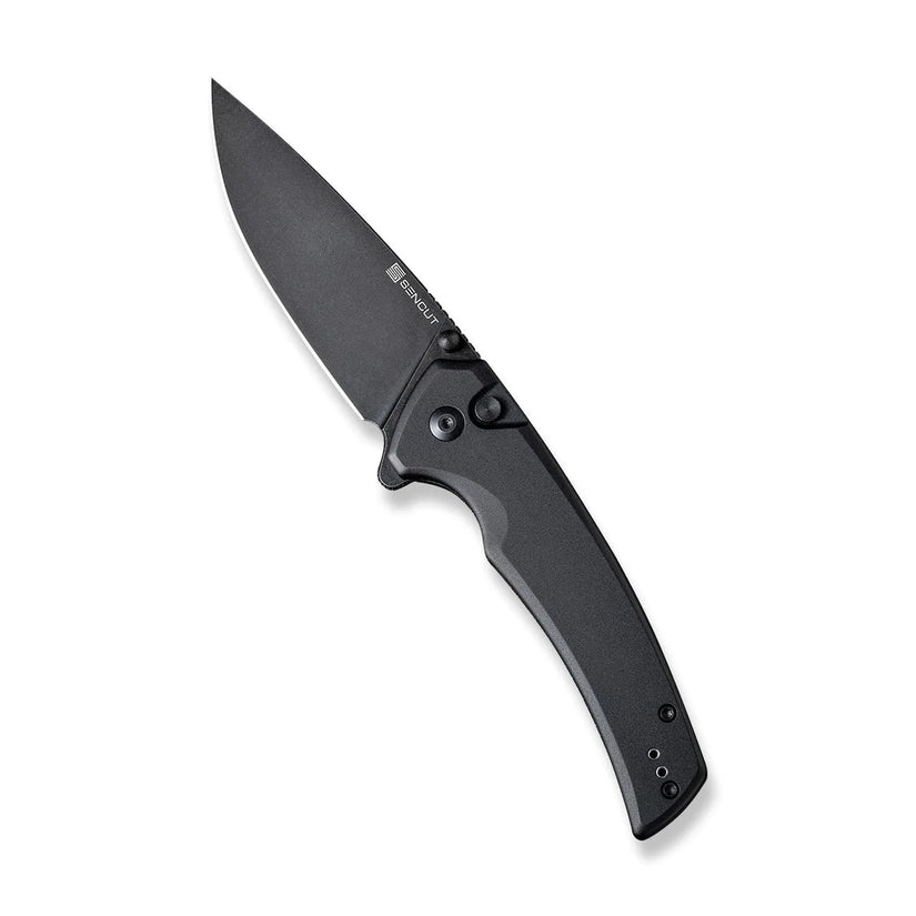 Sencut Serene Black S21022B-1 - 3.48" Black Stonewashed D2, Black Aluminium