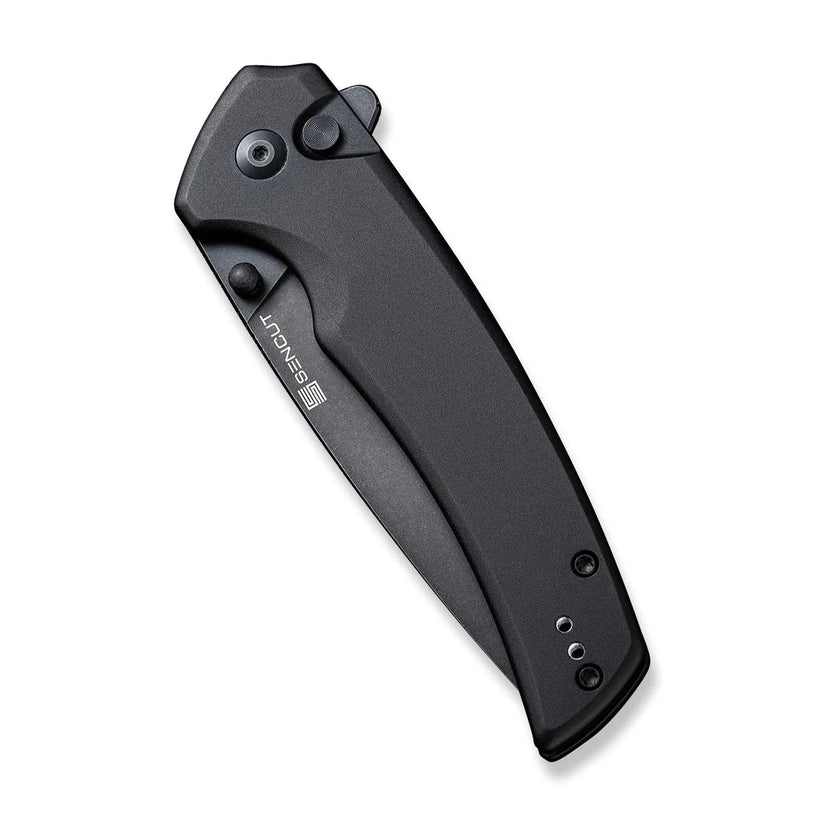 Sencut Serene Black S21022B-1 - 3.48" Black Stonewashed D2, Black Aluminium