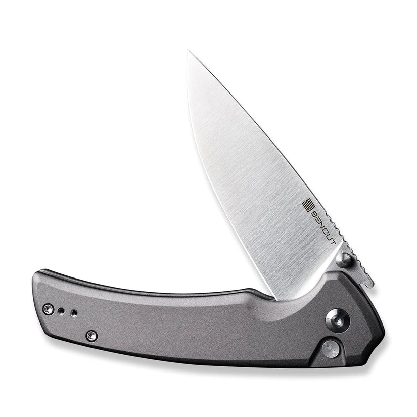 Sencut Serene Grey S21022B-3 - 3.48" Satin D2, Grey Aluminium