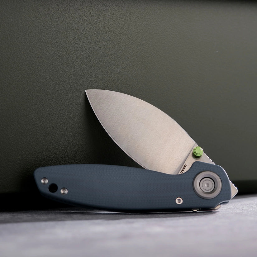 Vosteed Shilin Cutter A2809 - 2.9" 154CM Satin Blade, Blue G10 Handle