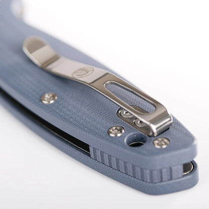 Vosteed Shilin Cutter A2809 - 2.9" 154CM Satin Blade, Blue G10 Handle