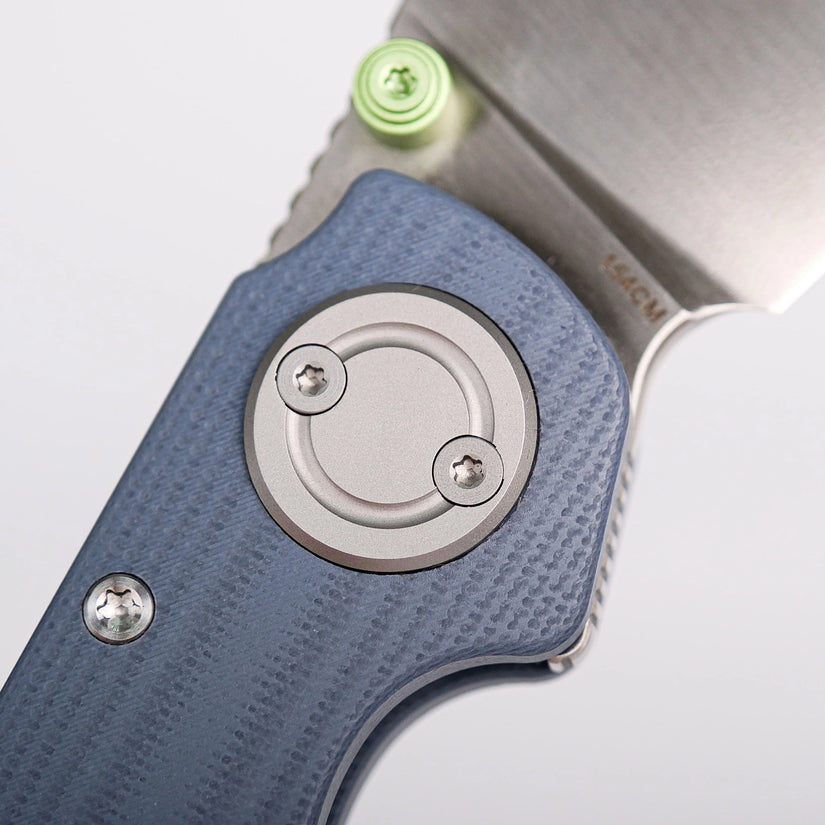Vosteed Shilin Cutter A2809 - 2.9" 154CM Satin Blade, Blue G10 Handle