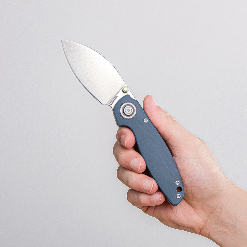 Vosteed Shilin Cutter A2809 - 2.9" 154CM Satin Blade, Blue G10 Handle