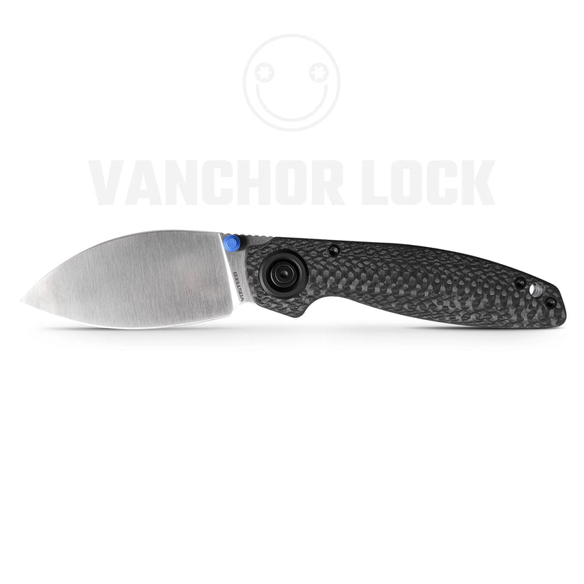 Vosteed Shilin Cutter A2810 - 2.9" Elmax Satin Blade, Carbon Fibre Handle