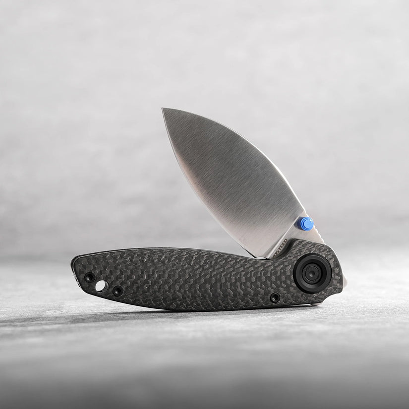 Vosteed Shilin Cutter A2810 - 2.9" Elmax Satin Blade, Carbon Fibre Handle