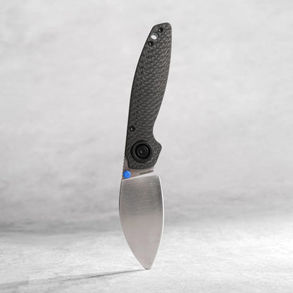 Vosteed Shilin Cutter A2810 - 2.9" Elmax Satin Blade, Carbon Fibre Handle