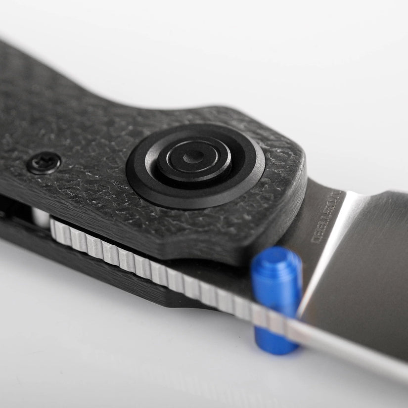 Vosteed Shilin Cutter A2810 - 2.9" Elmax Satin Blade, Carbon Fibre Handle