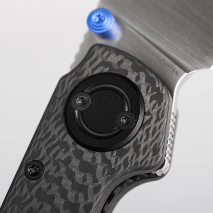 Vosteed Shilin Cutter A2810 - 2.9" Elmax Satin Blade, Carbon Fibre Handle