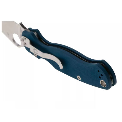 Spyderco Para Military 2 C81GPCBL2 - 3.45" SPY27 Satin Blade, Cobalt Blue G-10 Handles