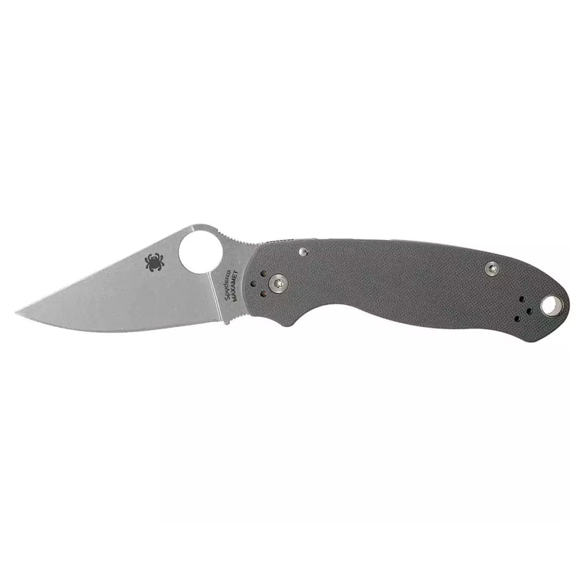 Spyderco Para 3 C223GPDGY - 2.95" Maxamet Stonewashed Blade, Grey G10