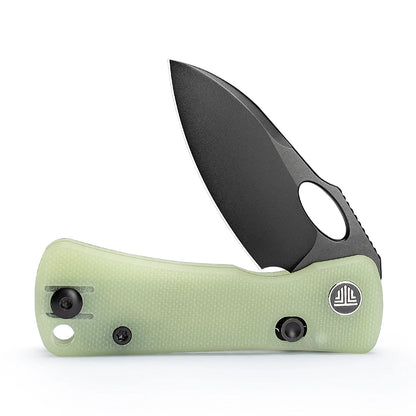Trivisa Andromeda-TG - 2.3" 14C28N Black Stonewashed Blade, Glow In The Dark G10 Handle
