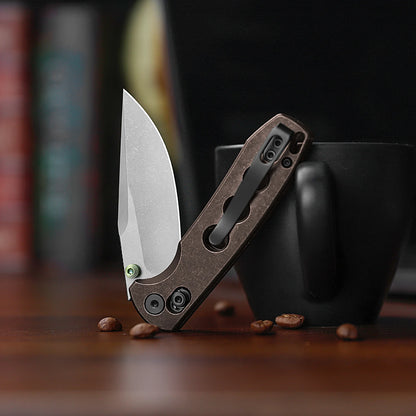 Trivisa Butterfly-CU - 2.99" 14C28N Stonewashed Blade, Copper Handle
