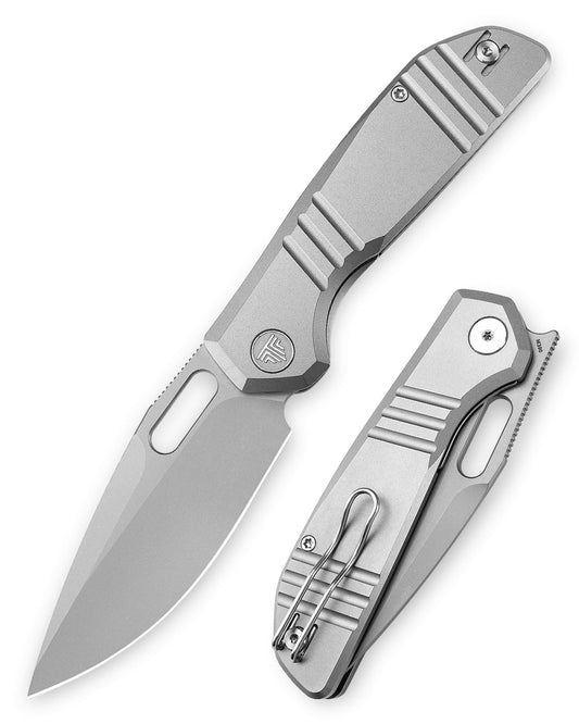 Trivisa Gecko-S - 3.4" M390 Stonewashed Blade, Titanium Handle