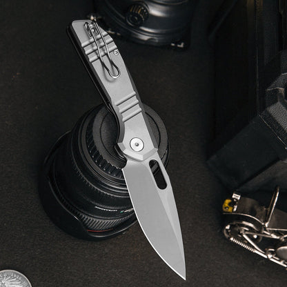 Trivisa Gecko-S - 3.4" M390 Stonewashed Blade, Titanium Handle