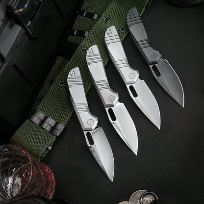 Trivisa Gecko-S - 3.4" M390 Stonewashed Blade, Titanium Handle