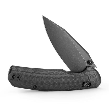 Trivisa Hornet-CG - 3.34" 14C28N Black Stonewashed Blade, Carbon Fibre Style G10 Handle