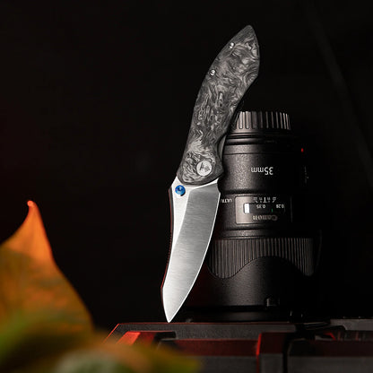 Trivisa Rhino-W - 3.2" M390 Satin Blade, Titanium and Carbon Fibre Handle