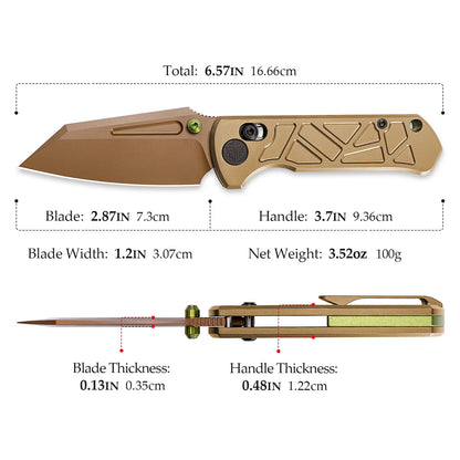 Trivisa Skarn-RG - 2.9" M390 Rose Gold Blade, Titanium Handle