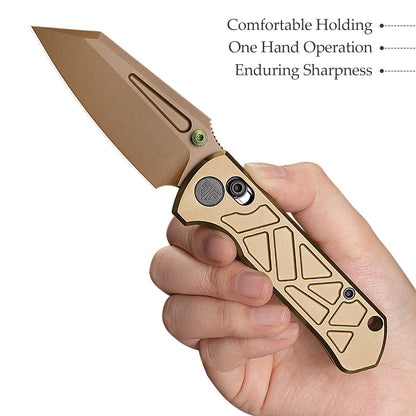 Trivisa Skarn-RG - 2.9" M390 Rose Gold Blade, Titanium Handle