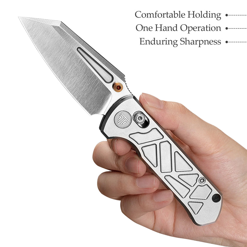Trivisa Skarn-W - 2.9" M390 Satin Blade, Titanium Handle