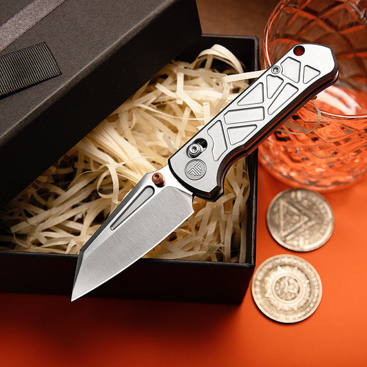 Trivisa Skarn-W - 2.9" M390 Satin Blade, Titanium Handle