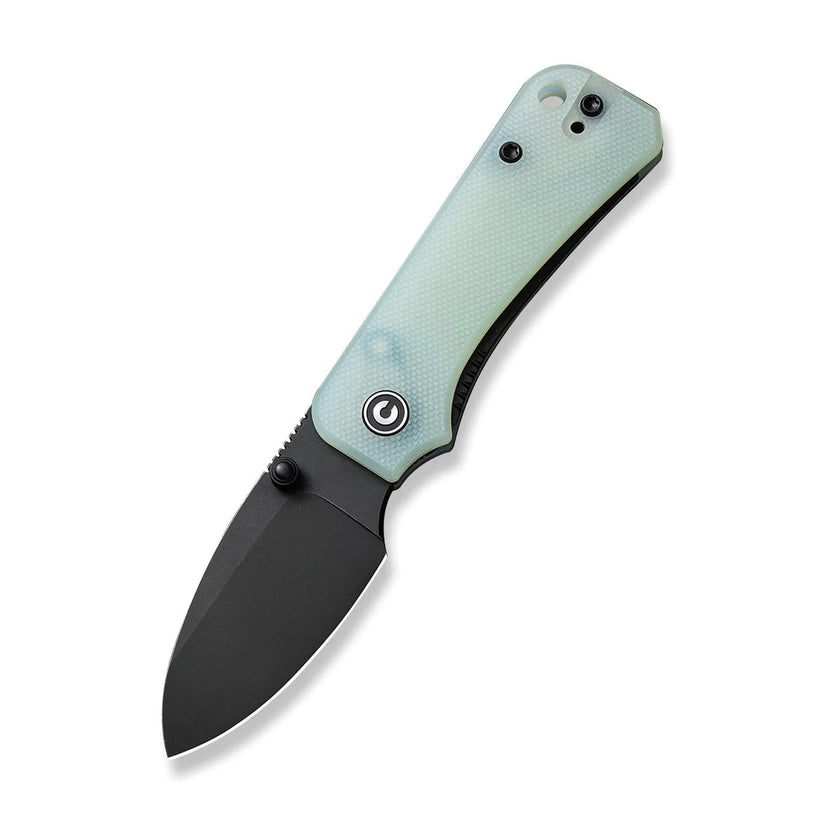 Civivi Baby Banter Jade C19068S-8 - 2.34" Nitro-V Black Stonewash Blade, Jade Natural G10
