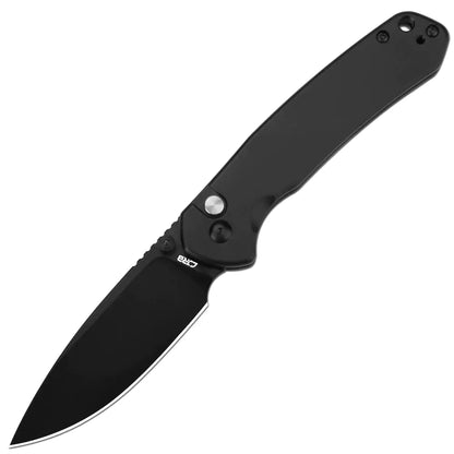 CJRB Pyrite Black - 3.11" AR-RPM9 Black Drop Point Blade, Black Steel Handle - J1925BST