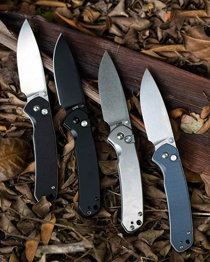 CJRB Pyrite Blue G10 - 3.11" AR-RPM9 Stonewash Drop Point Blade, Blue G10 Handles - J1925GY
