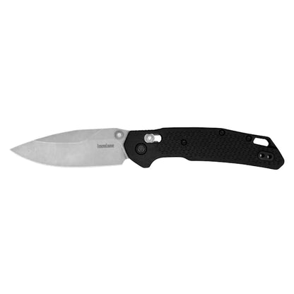 Kershaw Heist - 3.2" D2 Stonewashed Clip Point Blade, Black Glass-Reinforced Nylon Handles - 2037