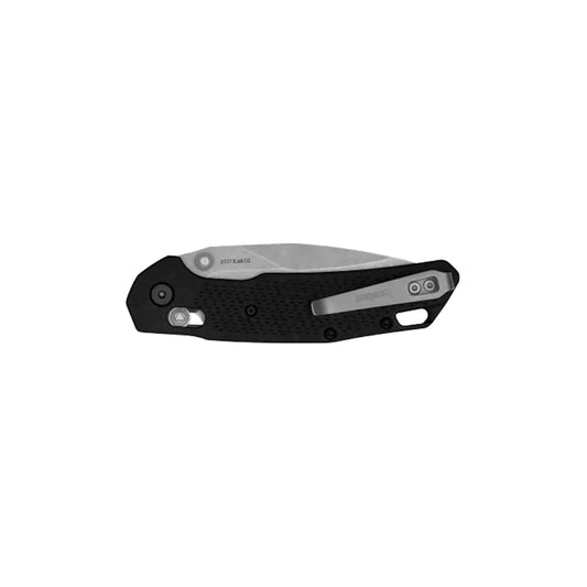 Kershaw Heist - 3.2" D2 Stonewashed Clip Point Blade, Black Glass-Reinforced Nylon Handles - 2037